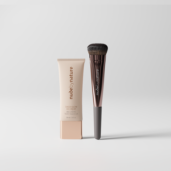 Sheer Glow BB Cream & BB Brush Duo – Nude by Nature