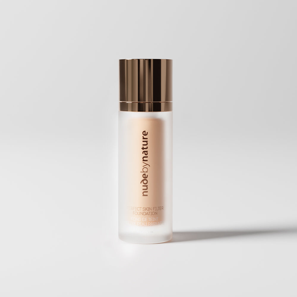 Perfect Skin Filter Foundation & Round Foundation Brush Duo – Nude