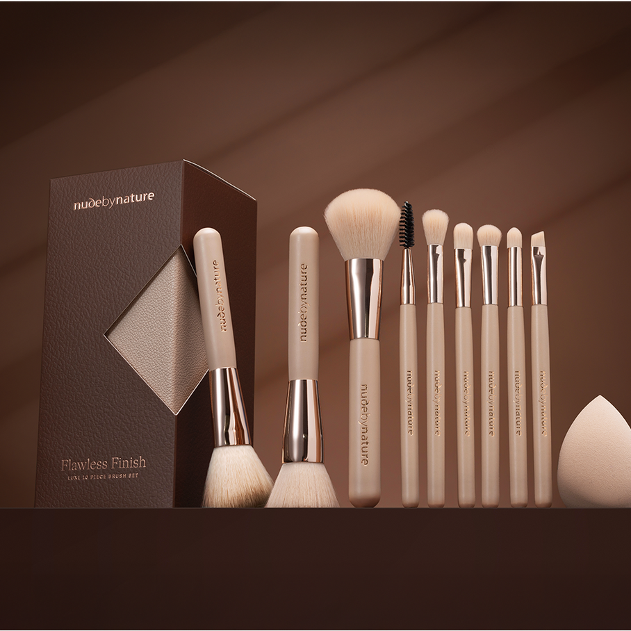 Flawless Finish Luxe 10 Piece Brush Set – Nude by Nature